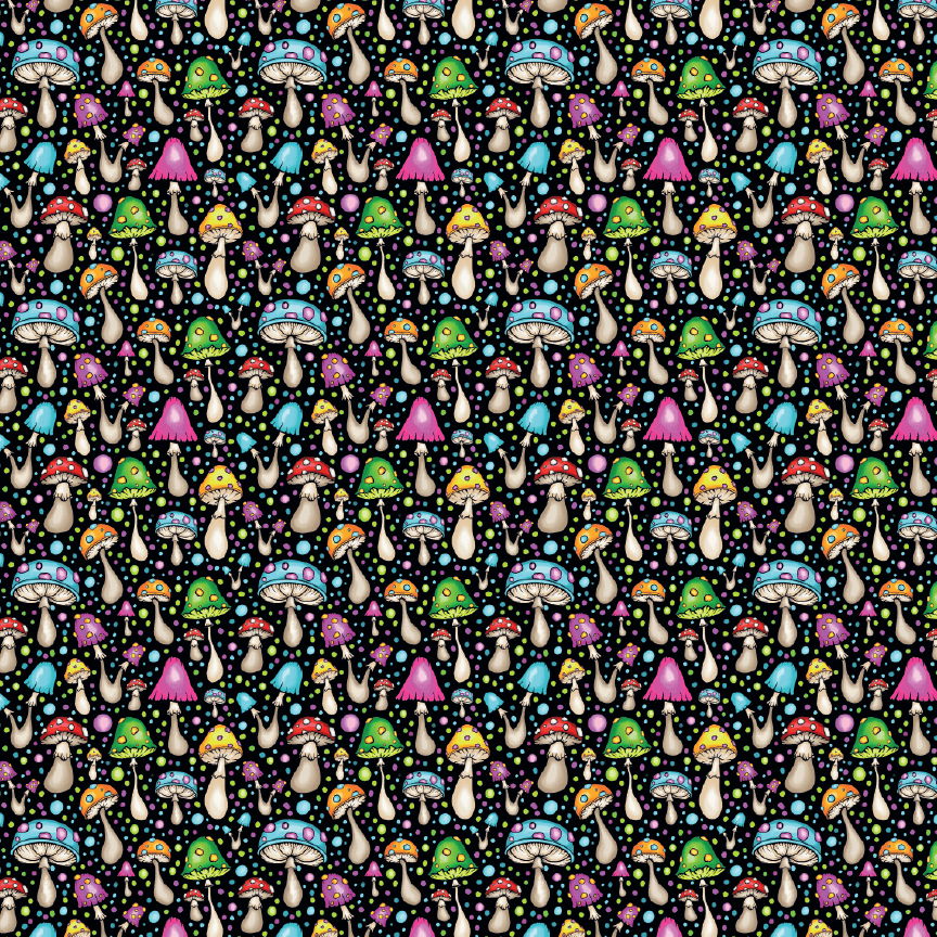 Groovy Mushrooms Pattern Acrylic Sheets - CMB Pattern Acrylic